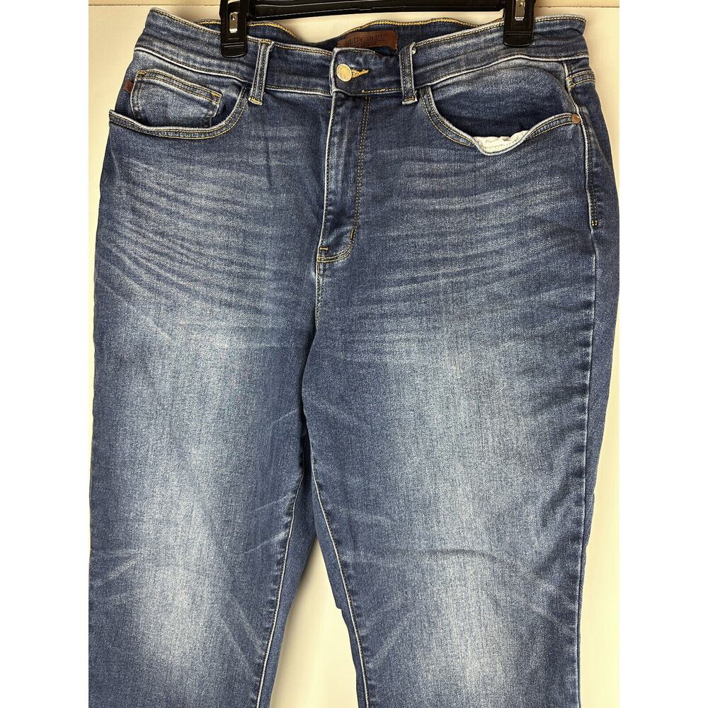 Judy Blue Thermal Straight Fit Jeans Contrast Wash JB82561 Women's Plus Size 18W - Picture 13 of 14